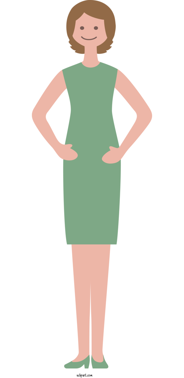 Free People Dress Cartoon For Mom Clipart Transparent Background