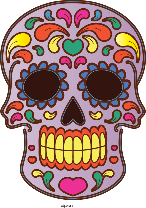 Free Holidays Day Of The Dead Calavera Festival De Las Calaveras For Day Of The Dead Clipart Transparent Background