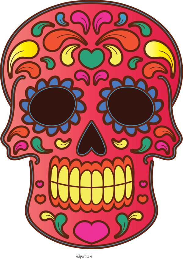 Free Holidays Day Of The Dead Drawing Calavera For Day Of The Dead Clipart Transparent Background