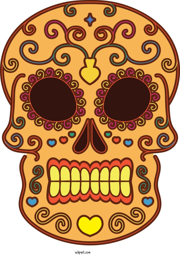 Free Holidays Day Of The Dead Visual Arts Drawing For Day Of The Dead Clipart Transparent Background