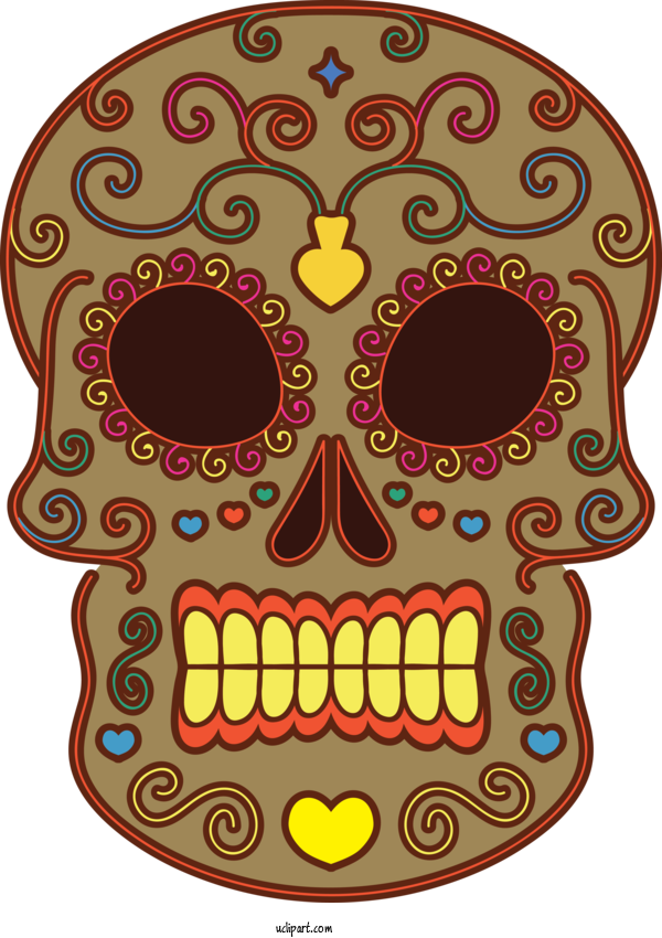Free Holidays Day Of The Dead Calavera La Calavera Catrina For Day Of The Dead Clipart Transparent Background
