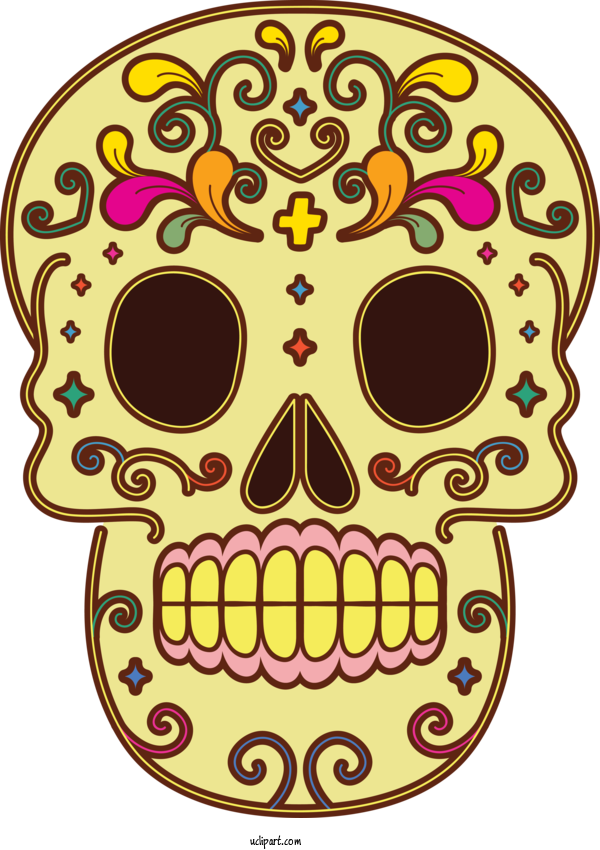 Free Holidays Day Of The Dead Calavera Watercolor Painting For Day Of The Dead Clipart Transparent Background