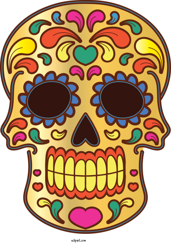 Free Holidays Day Of The Dead Drawing Calavera For Day Of The Dead Clipart Transparent Background