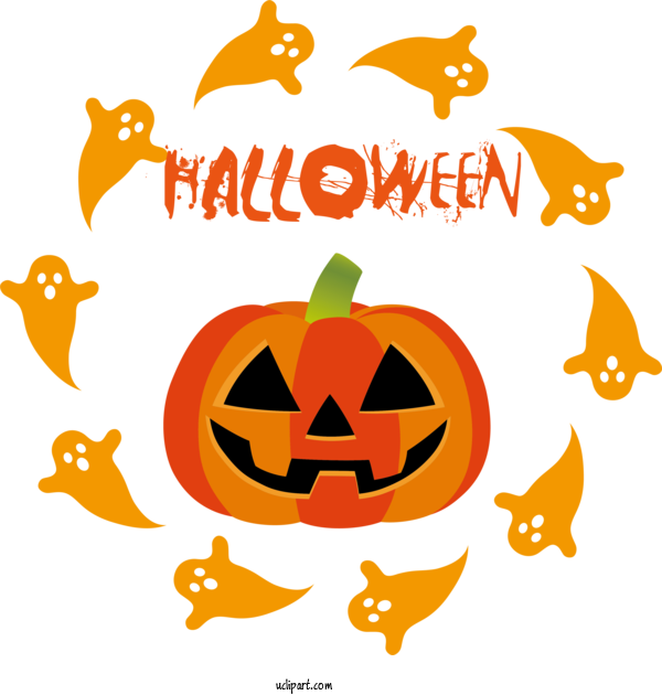 Free Holidays Jack O' Lantern Vegetable Produce For Halloween Clipart Transparent Background