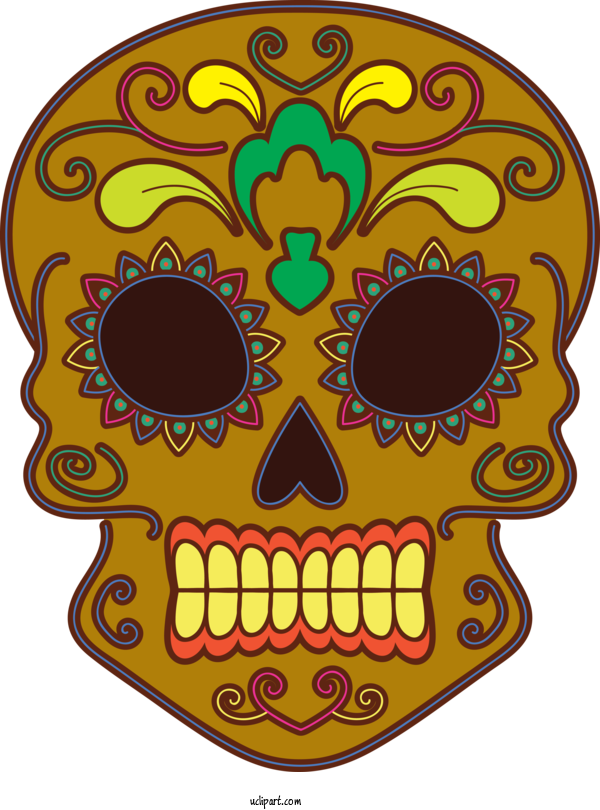 Free Holidays Day Of The Dead Visual Arts Festival De Las Calaveras For Day Of The Dead Clipart Transparent Background