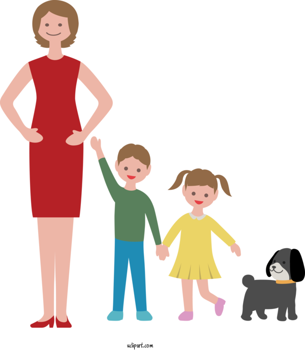 Free People Family Cartoon For Mom Clipart Transparent Background