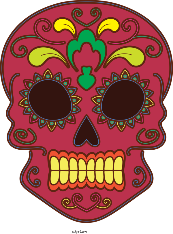 Free Holidays Day Of The Dead Visual Arts Drawing For Day Of The Dead Clipart Transparent Background