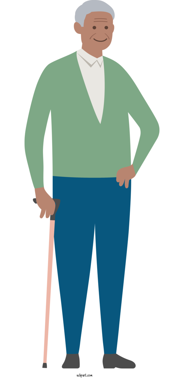 Free People Sleeve Cartoon Uniform For Elderly Clipart Transparent Background
