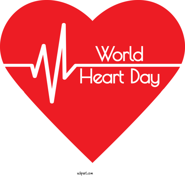 Free Holidays Heart Electrocardiography Heart For World Heart Day Clipart Transparent Background