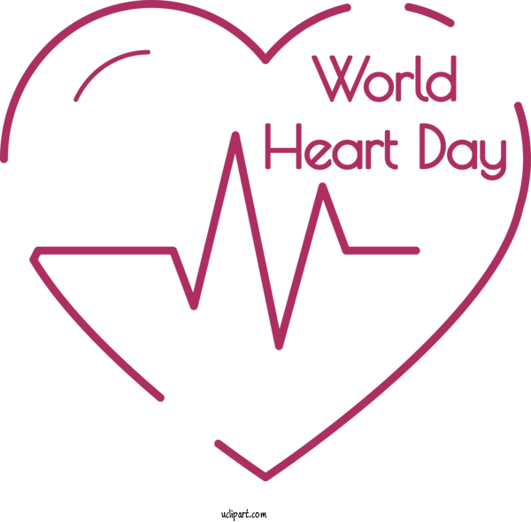 Free Holidays Line Meter Heart For World Heart Day Clipart Transparent Background