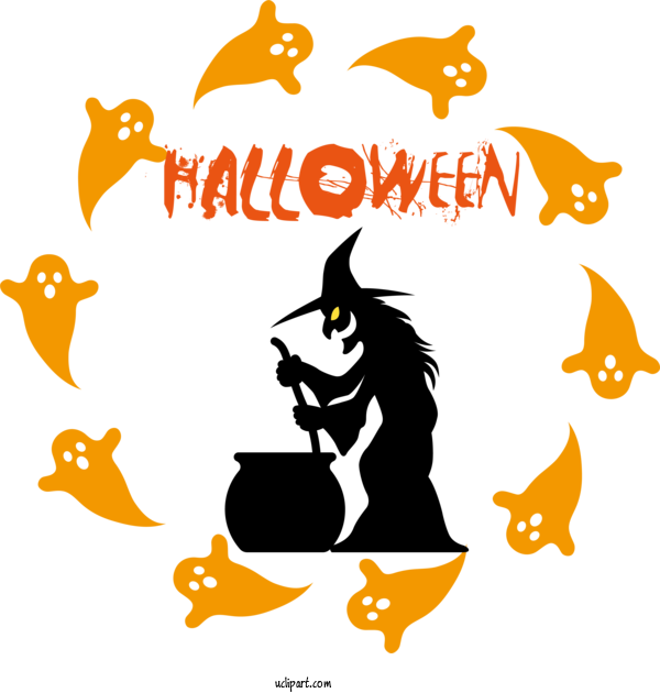 Free Holidays Logo Yellow Dog For Halloween Clipart Transparent Background