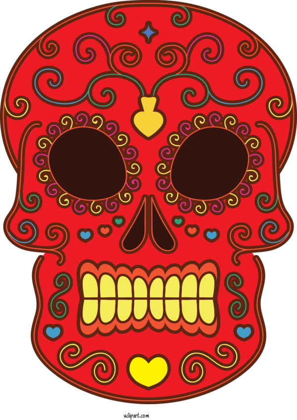 Free Holidays Day Of The Dead Calavera La Calavera Catrina For Day Of The Dead Clipart Transparent Background