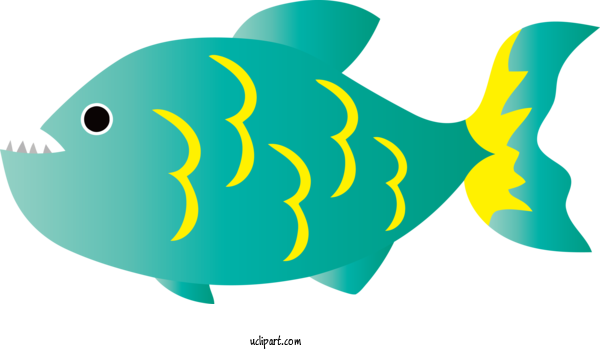 Free Animals Cartoon Green Fish For Fish Clipart Transparent Background