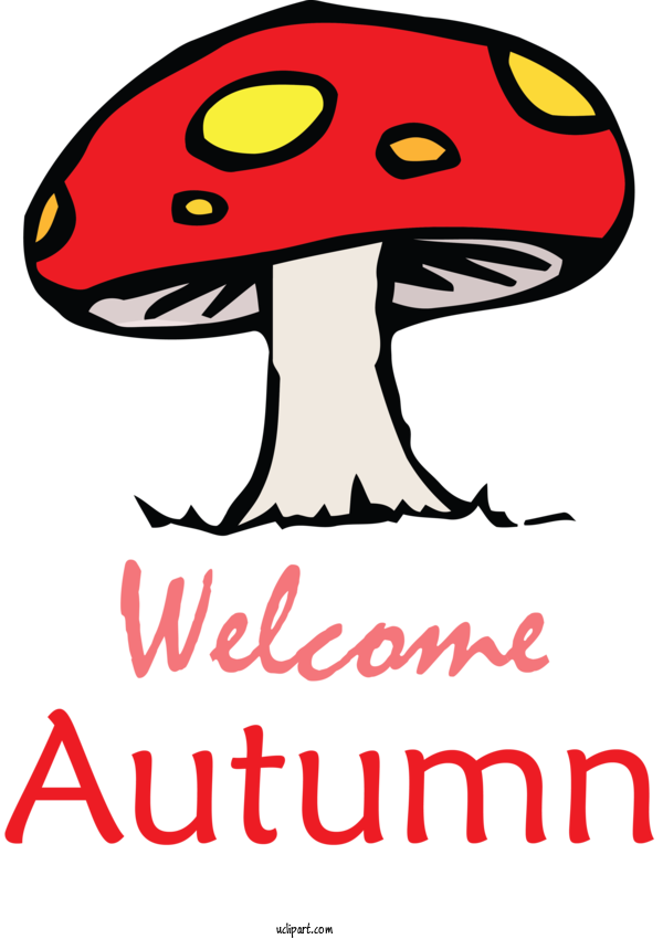 Free Nature Mushroom Agaricus Bisporus Fungus For Autumn Clipart Transparent Background
