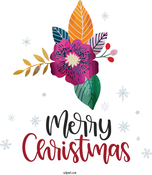 Free Holidays Floral Design Logo Petal For Christmas Clipart Transparent Background