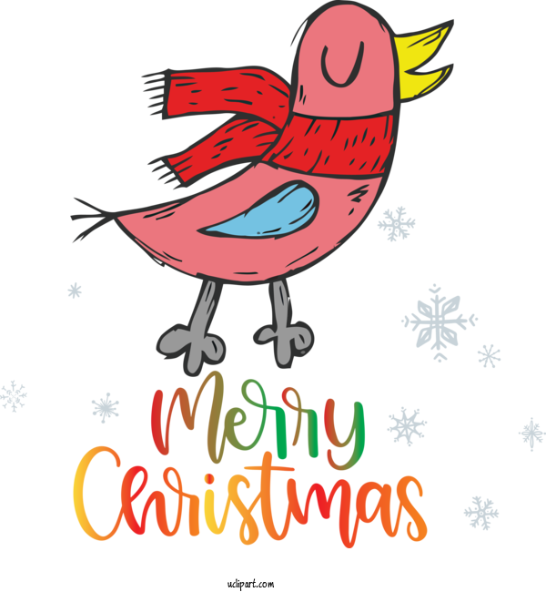 Free Holidays Cartoon Design Birds For Christmas Clipart Transparent Background