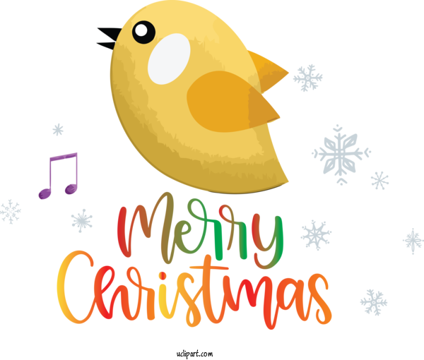 Free Holidays Logo Birds Beak For Christmas Clipart Transparent Background