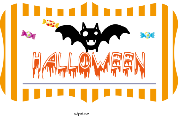 Free Holidays Logo Cartoon Design For Halloween Clipart Transparent Background