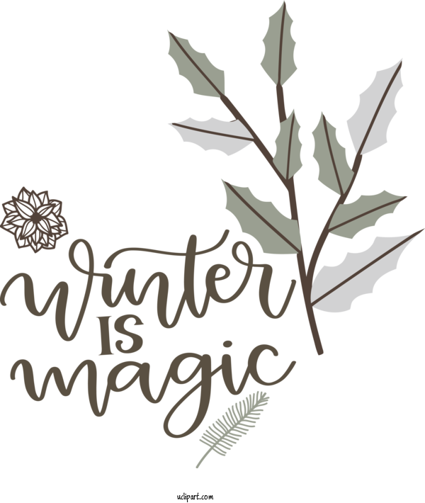 Free Nature Leaf Logo Twig For Winter Clipart Transparent Background