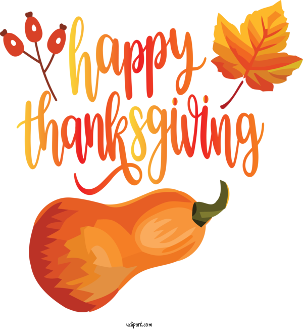 Free Holidays Flower Fruit Text For Thanksgiving Clipart Transparent Background