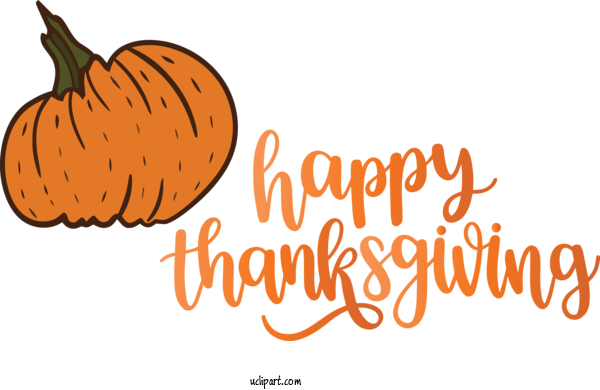 Free Holidays Logo Pumpkin Text For Thanksgiving Clipart Transparent Background