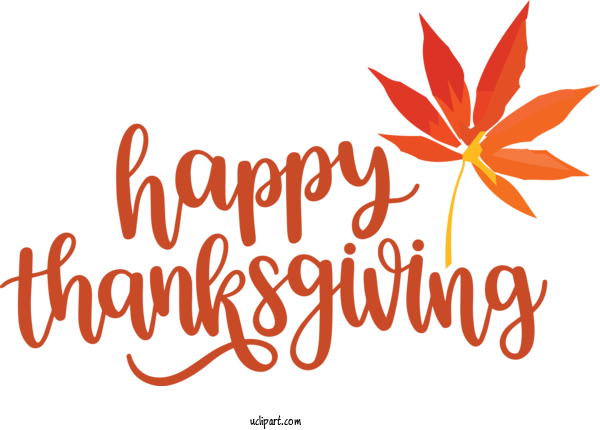 Free Holidays Logo Text Line For Thanksgiving Clipart Transparent Background