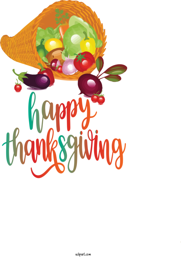 Free Holidays Logo Text Design For Thanksgiving Clipart Transparent Background