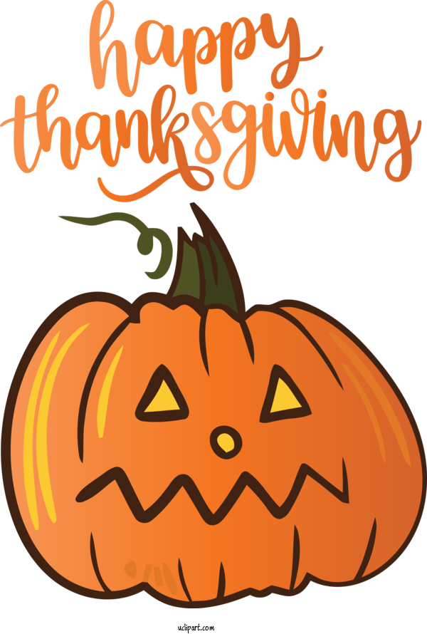 Free Holidays Squash Calabaza Jack O' Lantern For Thanksgiving Clipart Transparent Background
