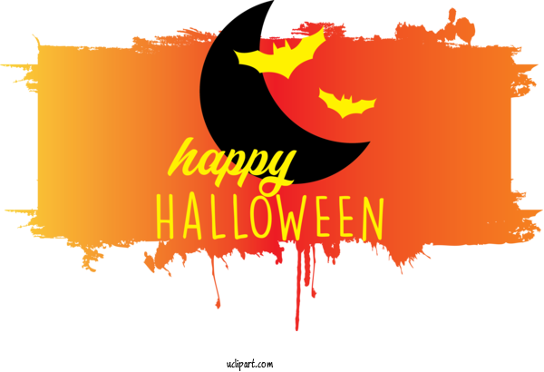 Free Holidays Logo Poster Text For Halloween Clipart Transparent Background
