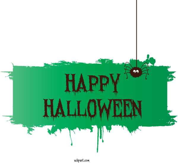 Free Holidays Logo Rectangle M Green For Halloween Clipart Transparent Background