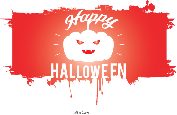 Free Holidays Logo Poster Design For Halloween Clipart Transparent Background