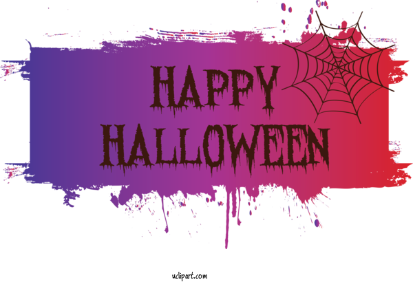 Free Holidays Poster Design Font For Halloween Clipart Transparent Background