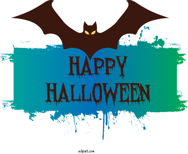 Free Holidays Poster Logo Character For Halloween Clipart Transparent Background