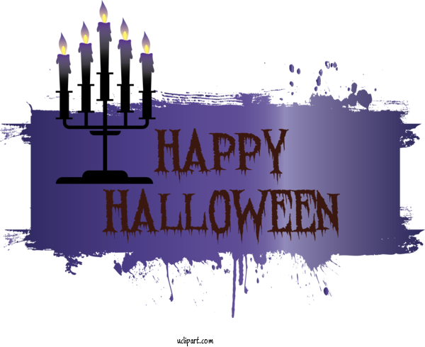 Free Holidays Logo Font Text For Halloween Clipart Transparent Background