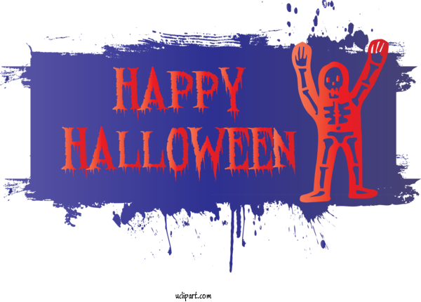 Free Holidays Poster Banner Font For Halloween Clipart Transparent Background