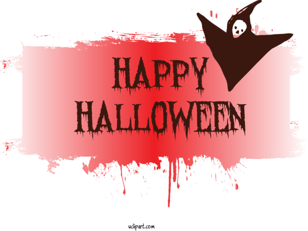 Free Holidays Logo Poster Font For Halloween Clipart Transparent Background