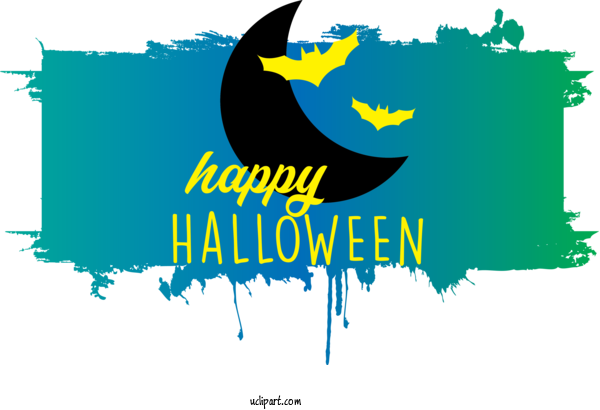 Free Holidays Logo Green Text For Halloween Clipart Transparent Background