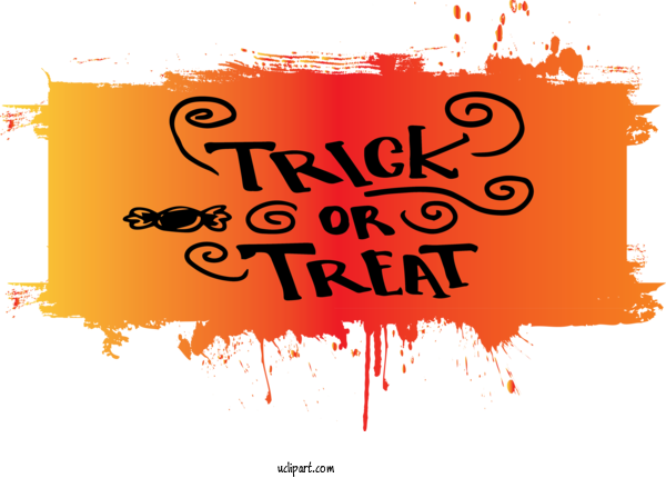 Free Holidays Logo Text Line For Halloween Clipart Transparent Background