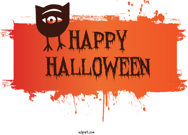 Free Holidays Poster Text Peoria For Halloween Clipart Transparent Background