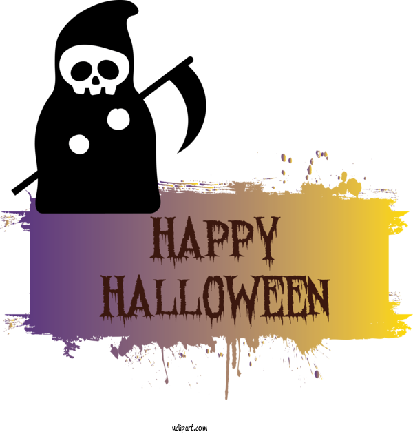 Free Holidays Cartoon Drawing Design For Halloween Clipart Transparent Background