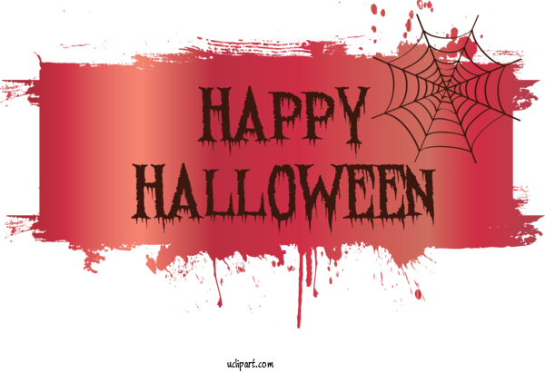 Free Holidays Poster Font Text For Halloween Clipart Transparent Background