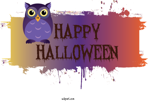 Free Holidays KRFH Cc Owls Logo For Halloween Clipart Transparent Background