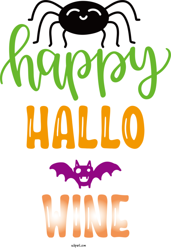 Free Holidays Logo Text Yellow For Halloween Clipart Transparent Background