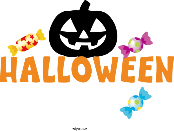 Free Holidays Logo Cutest Pumpkin For Halloween Clipart Transparent Background