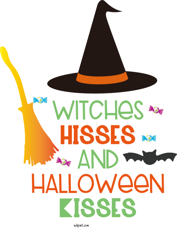Free Holidays Logo Line Text For Halloween Clipart Transparent Background