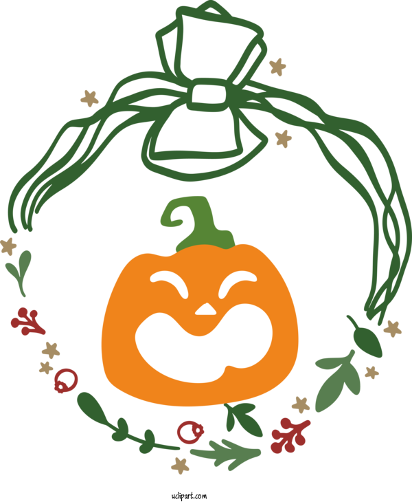Free Holidays Flower Tree Text For Halloween Clipart Transparent Background