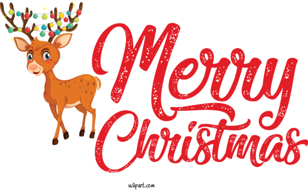 Free Holidays Reindeer Deer Christmas Decoration For Christmas Clipart Transparent Background