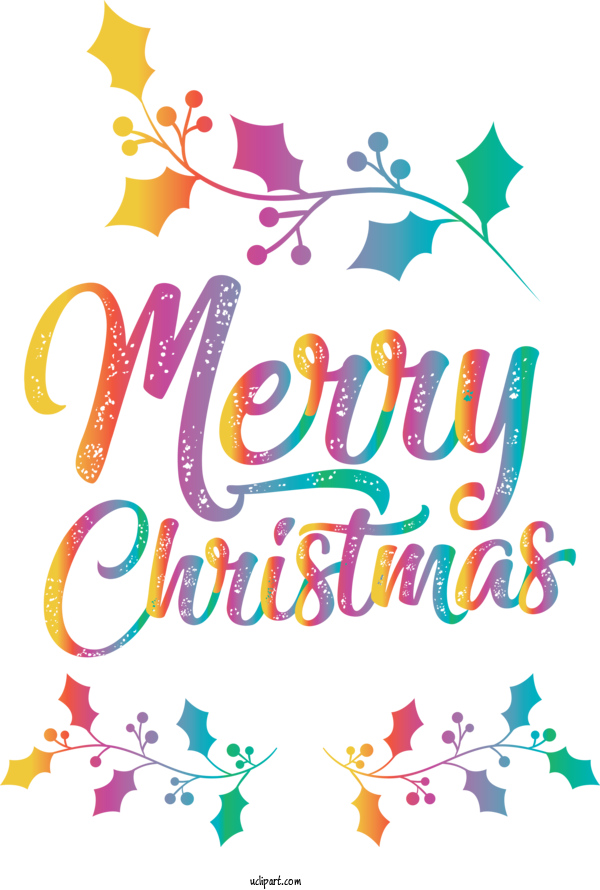 Free Holidays Design Line Text For Christmas Clipart Transparent Background