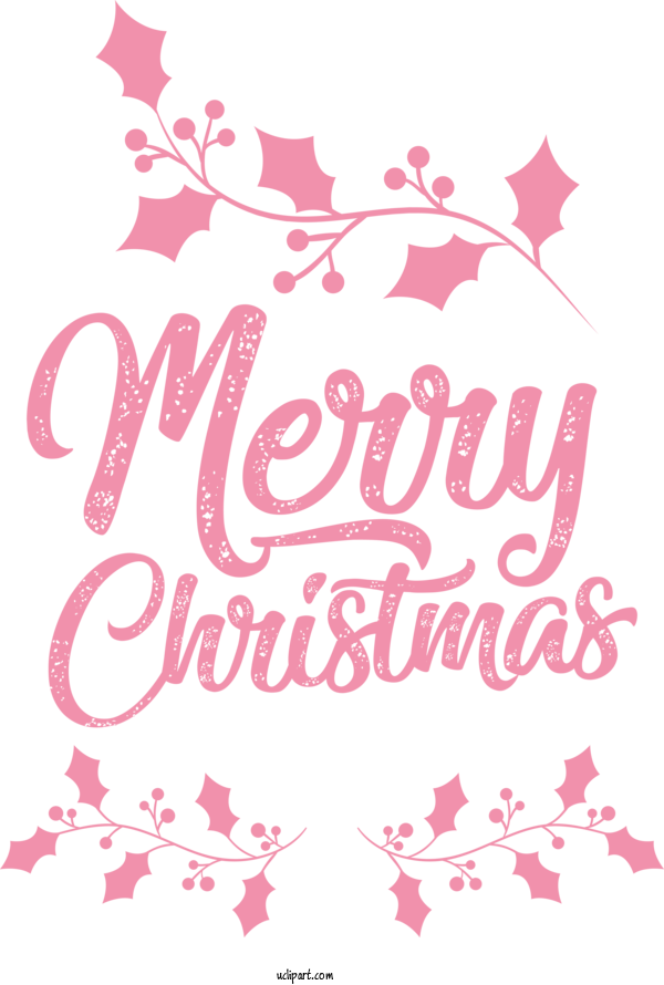 Free Holidays Logo Calligraphy Design For Christmas Clipart Transparent Background
