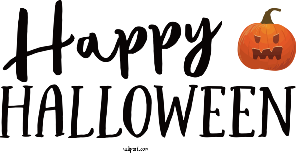 Free Holidays Logo Pumpkin Cartoon For Halloween Clipart Transparent Background